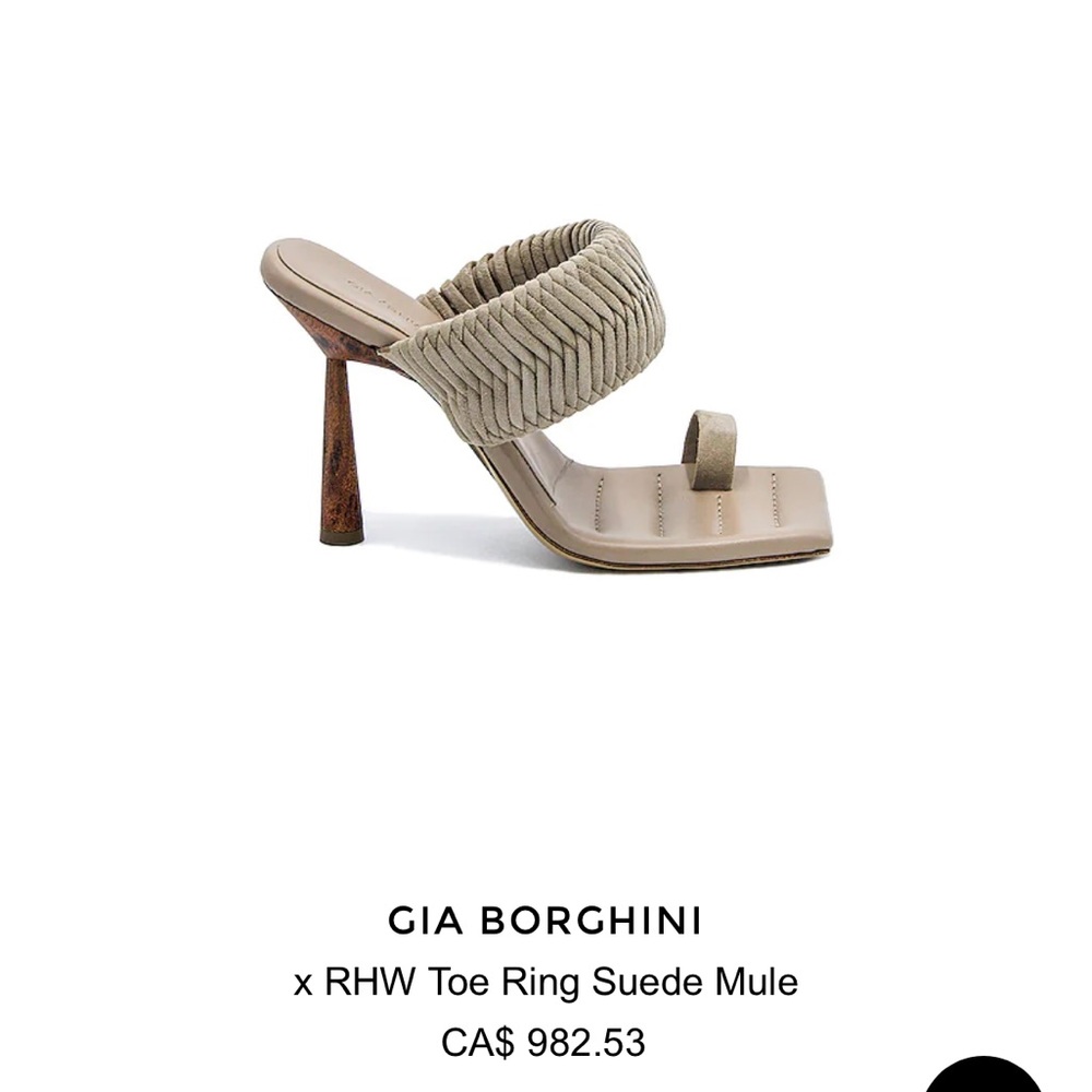 Gia Borghini X RHW toe ring heel
